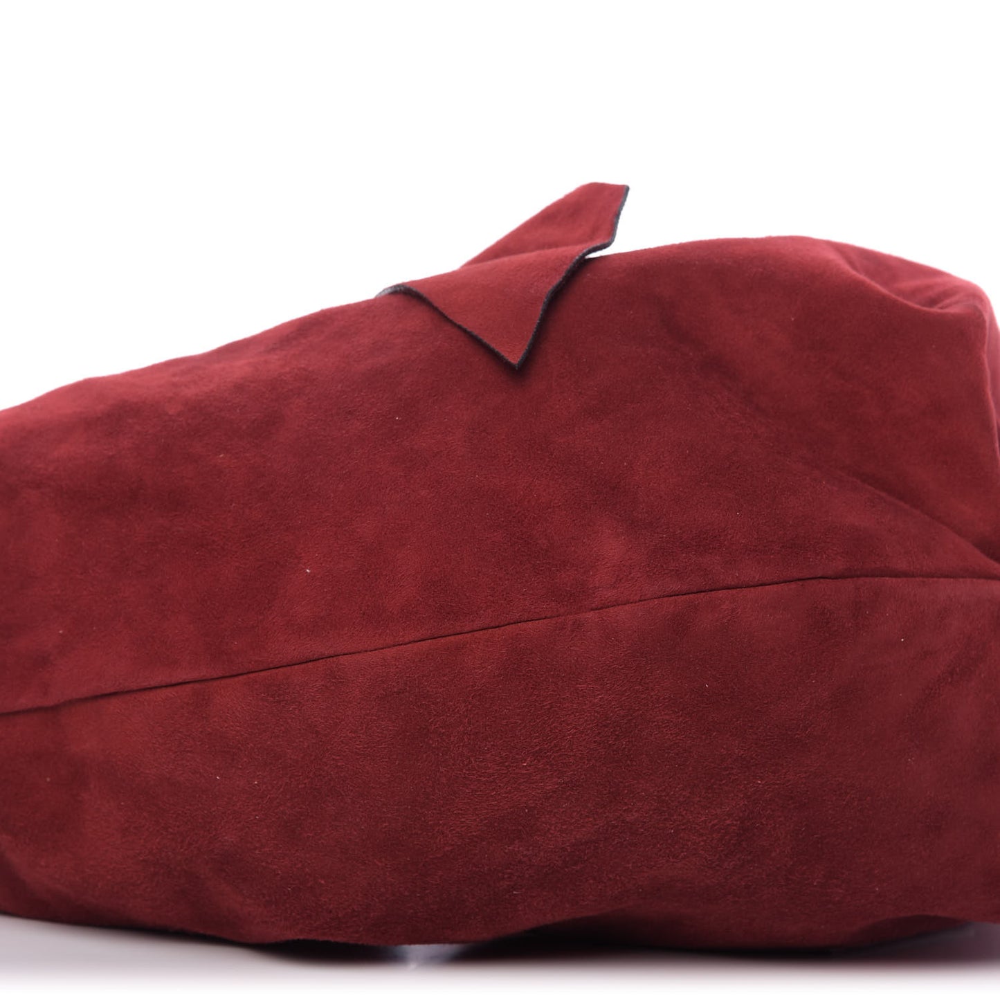 Suede Bow Hobo Dark Red