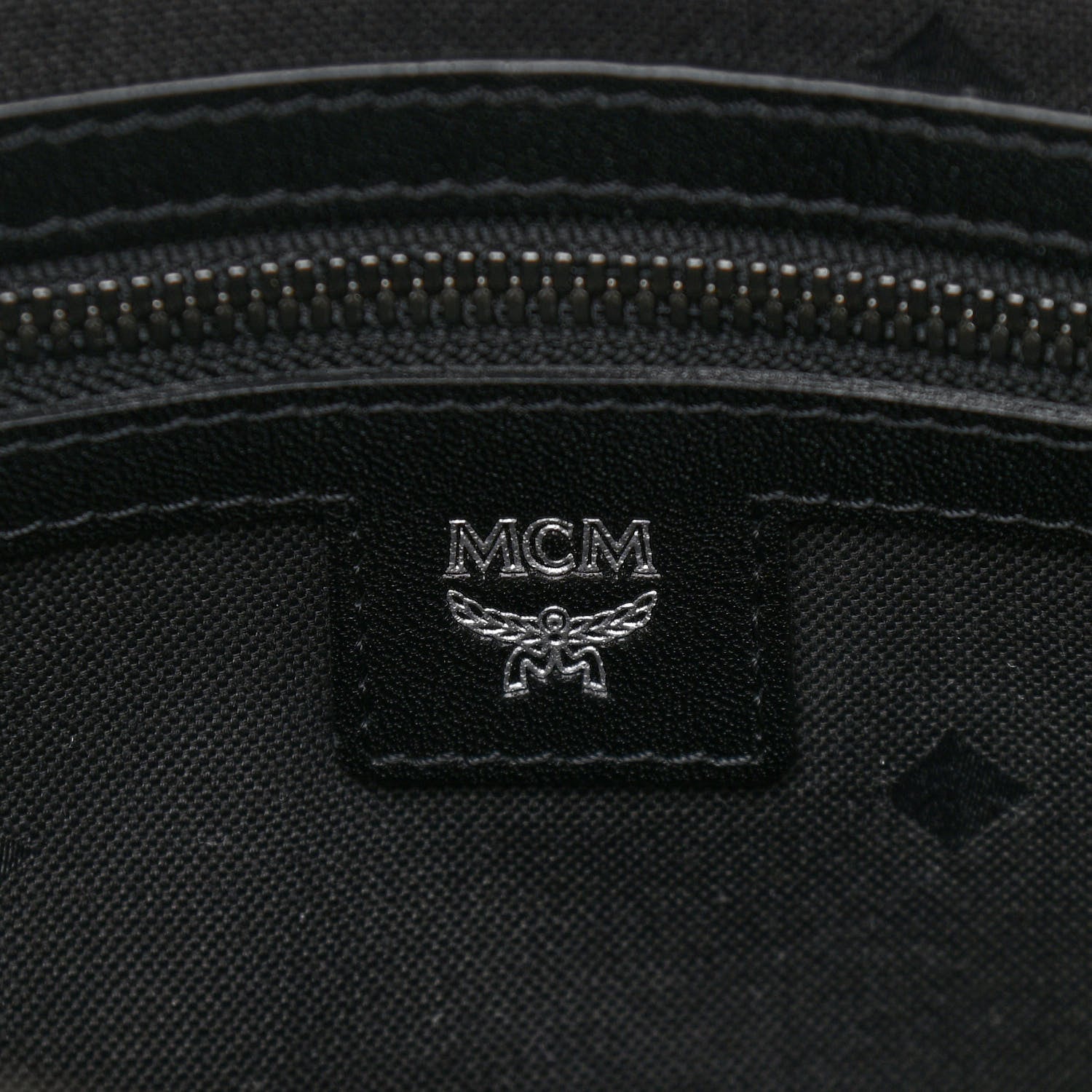 MCM Calfskin Messenger Bag Charcoal 6 of 16