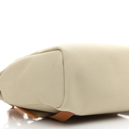 Hermes Military Toile Vache Hunter Herbag a Dos Zip Retourne Beton Naturel Sable 9 of 11