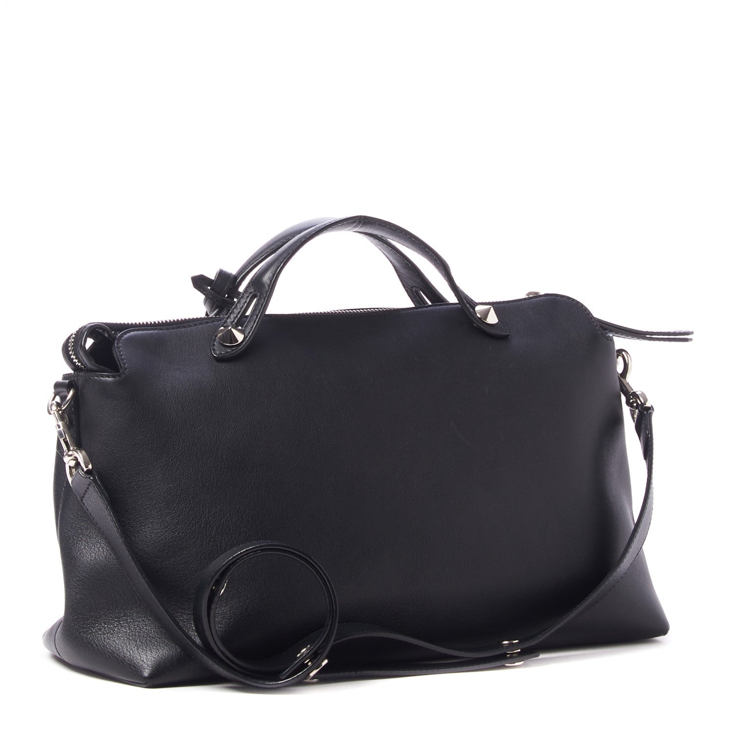 Fendi Vitello Dolce Large By The Way Boston Bag Black 3 of 11