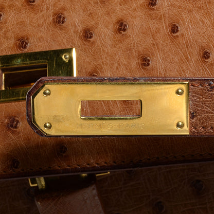 Hermes Ostrich Kelly Sellier 32 Gold 24 of 24