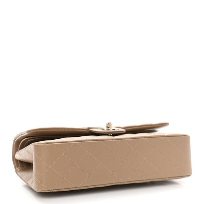 Chanel Caviar Quilted Medium Double Flap Beige 4 of 11