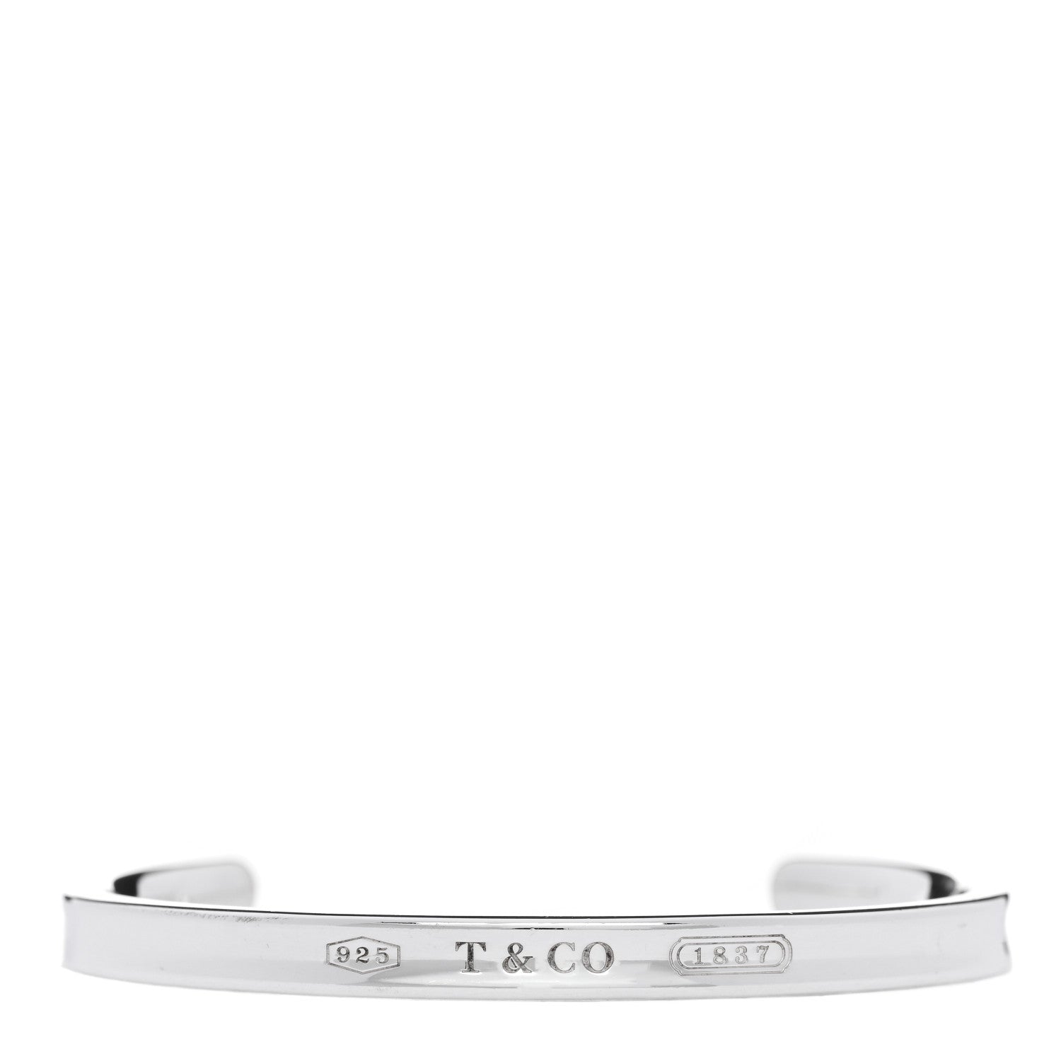 Tiffany Sterling Silver Narrow 1837 Cuff Bracelet 1 of 3