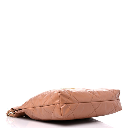 Chanel Shiny Calfskin Quilted Small Chanel 22 Camel 5 of 10