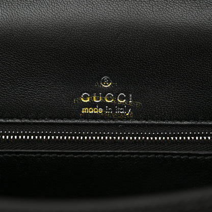 Balenciaga X GUCCI Canvas Boarded Plutone Calfskin Flora Logo Print Small Hourglass Top Handle Bag White Multicolor Black 7 of 11