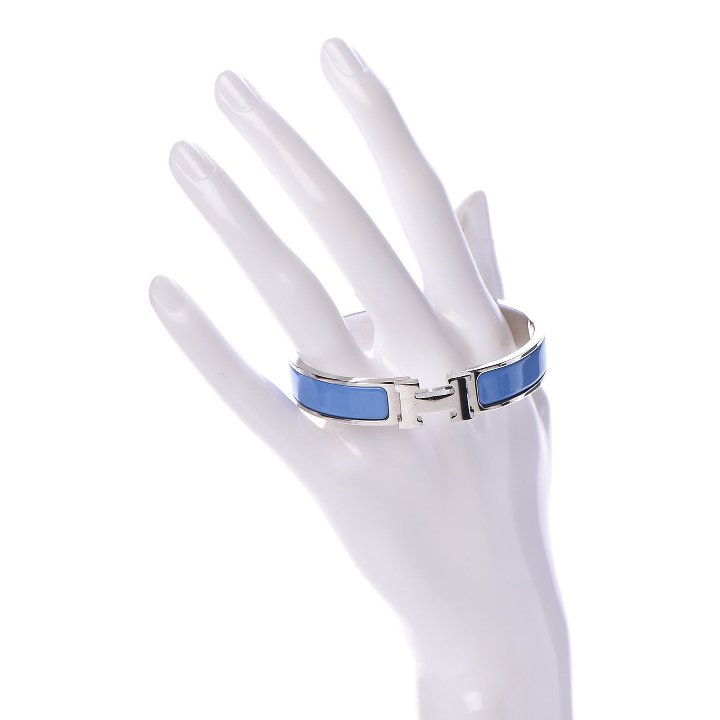 Enamel Narrow Clic Clac H Bracelet PM Bleu Transat