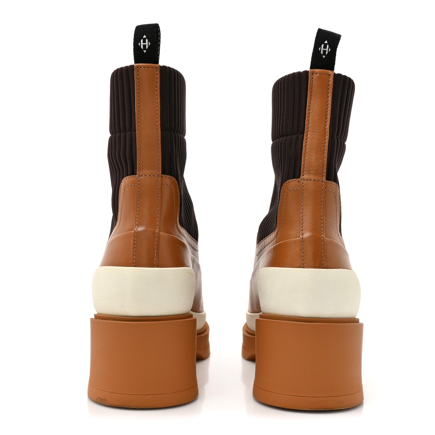 Veau Toile Technique Vadrouille Chelsea Boots 36 36 Terre De Sienne