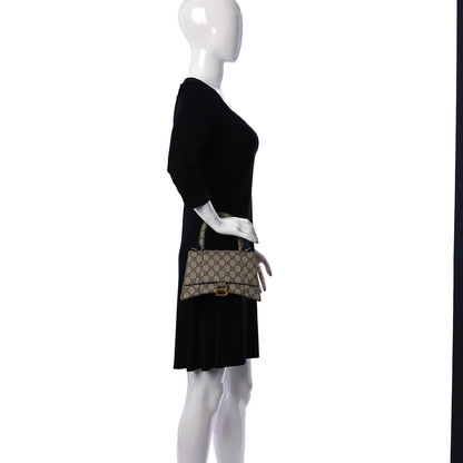 Balenciaga X GUCCI GG Supreme Monogram Small Hourglass Top Handle Bag Beige Ebony 5 of 17