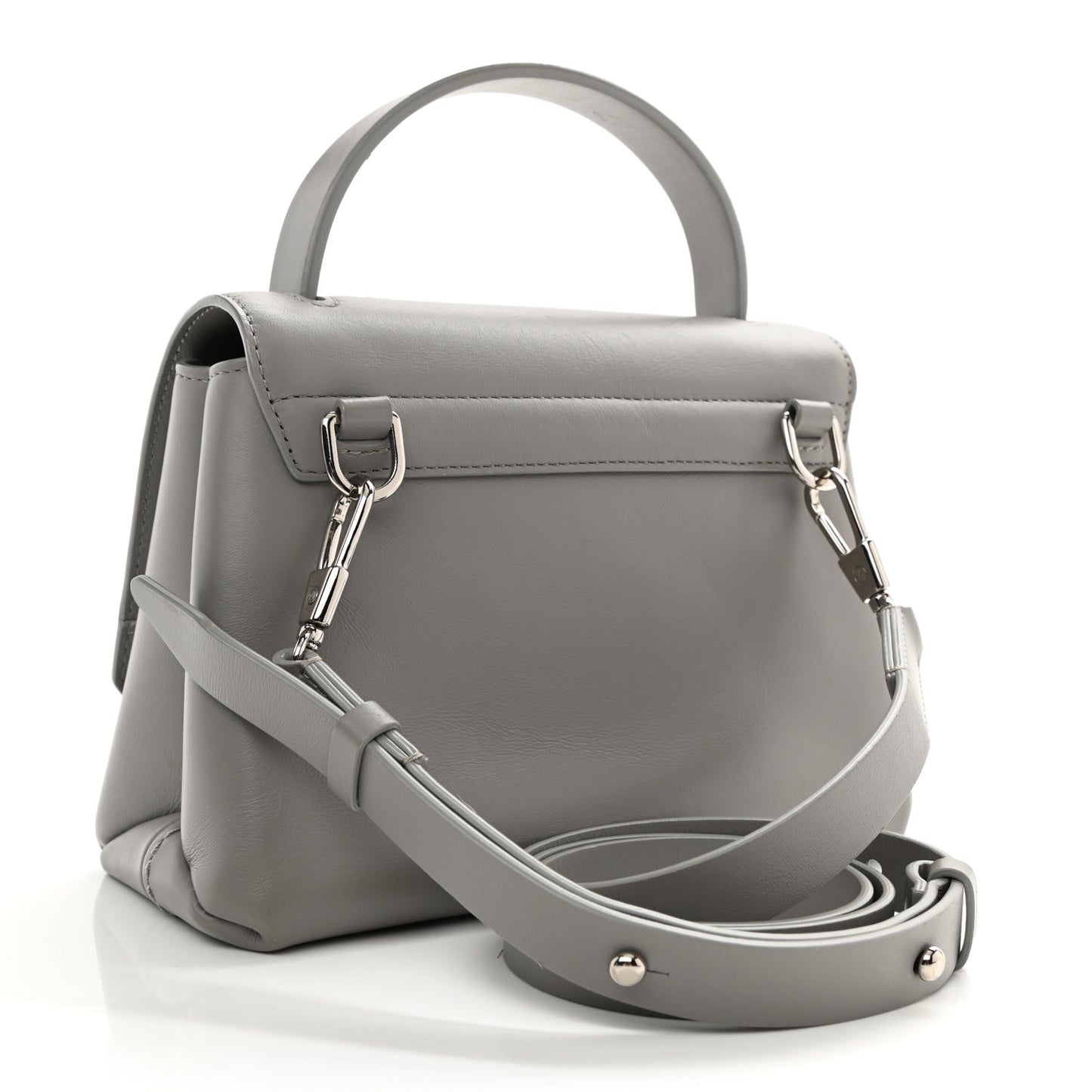 Smooth Calfskin Mini Alix Top Handle Satchel Cement