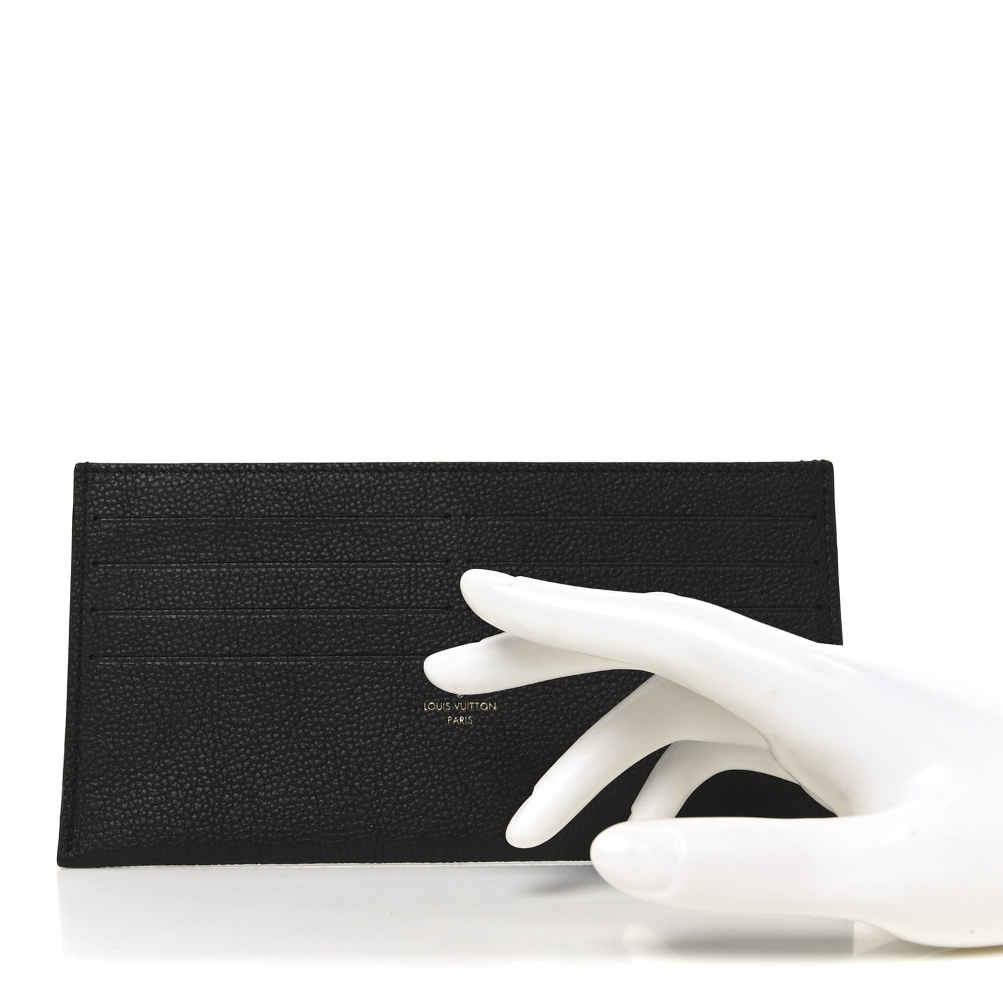 Calfskin Felicie Chain Wallet Card Holder Insert Black