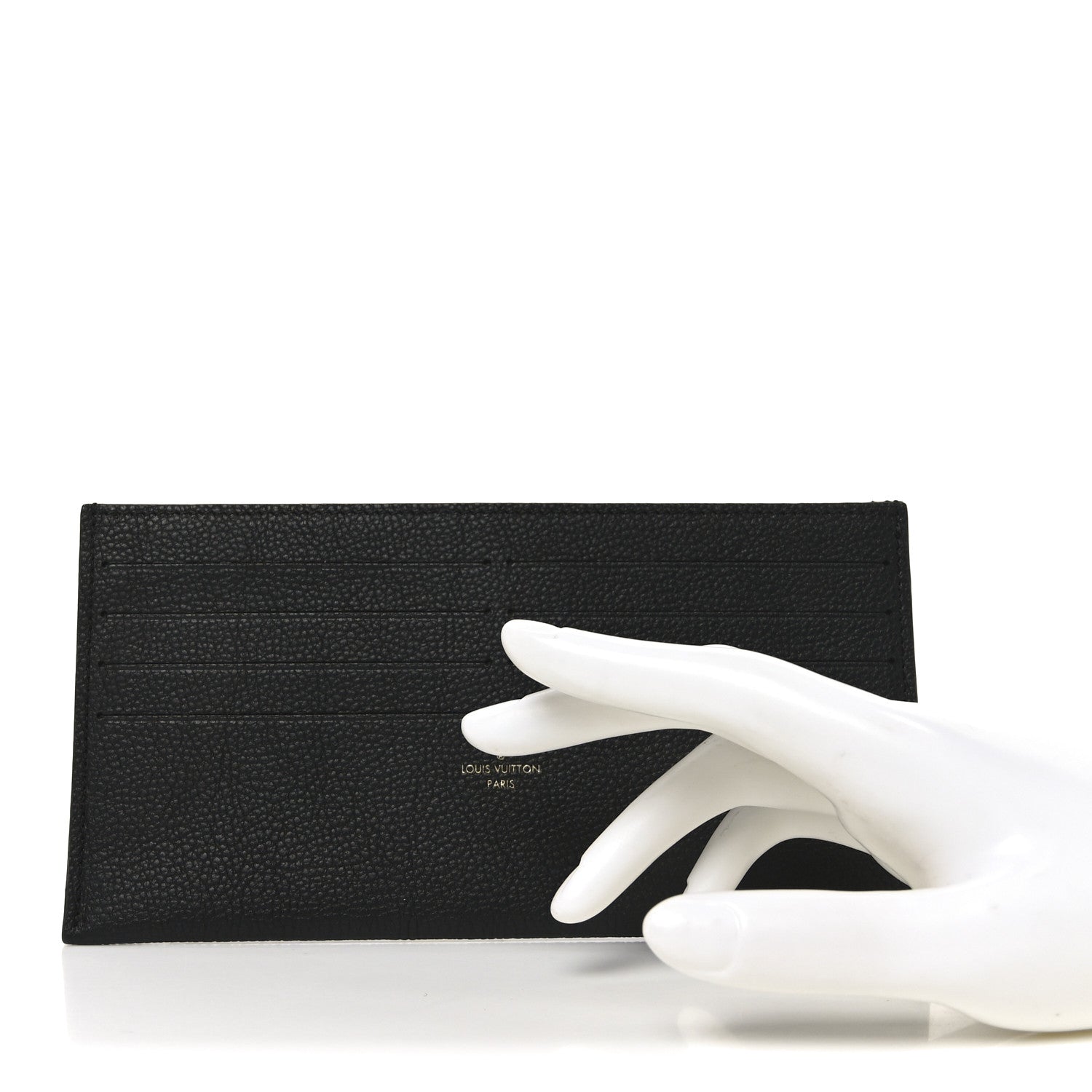 Louis Vuitton Calfskin Felicie Chain Wallet Card Holder Insert Black 2 of 6
