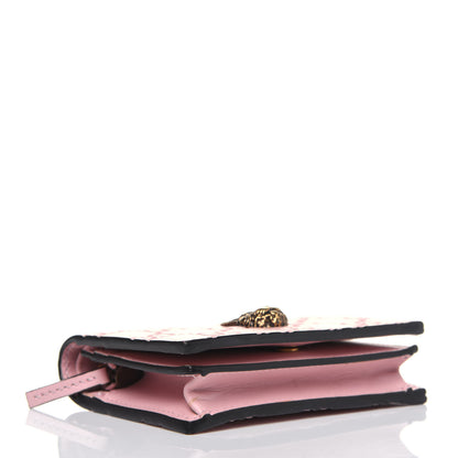 Gucci Guccissima Signature Crystal Cat Card Case Wallet Light Candy Pink 4 of 12