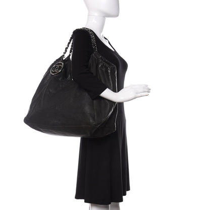 Chanel Distressed Caviar XL Coco Cabas Black 2 of 11