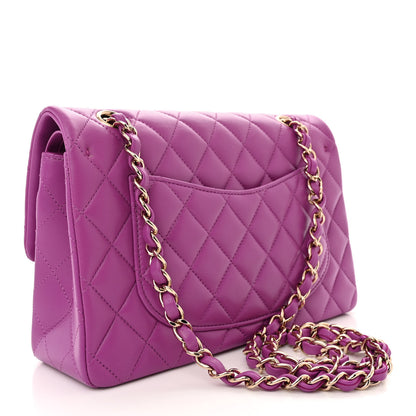 Chanel Lambskin Quilted Small Double Flap Purple 3 of 12