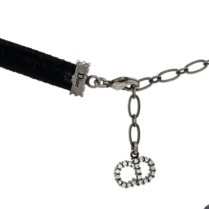 Christian Dior Velvet Crystal J’Adior Choker Necklace Black 4 of 4