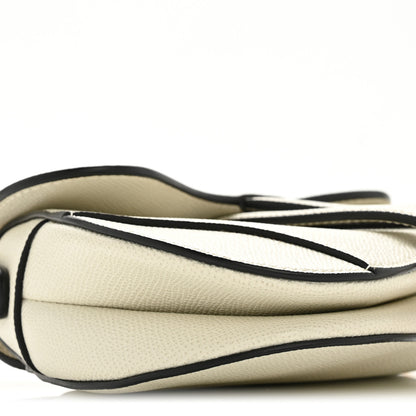 Christian Dior Grained Calfskin Mini Saddle Bag White 8 of 11