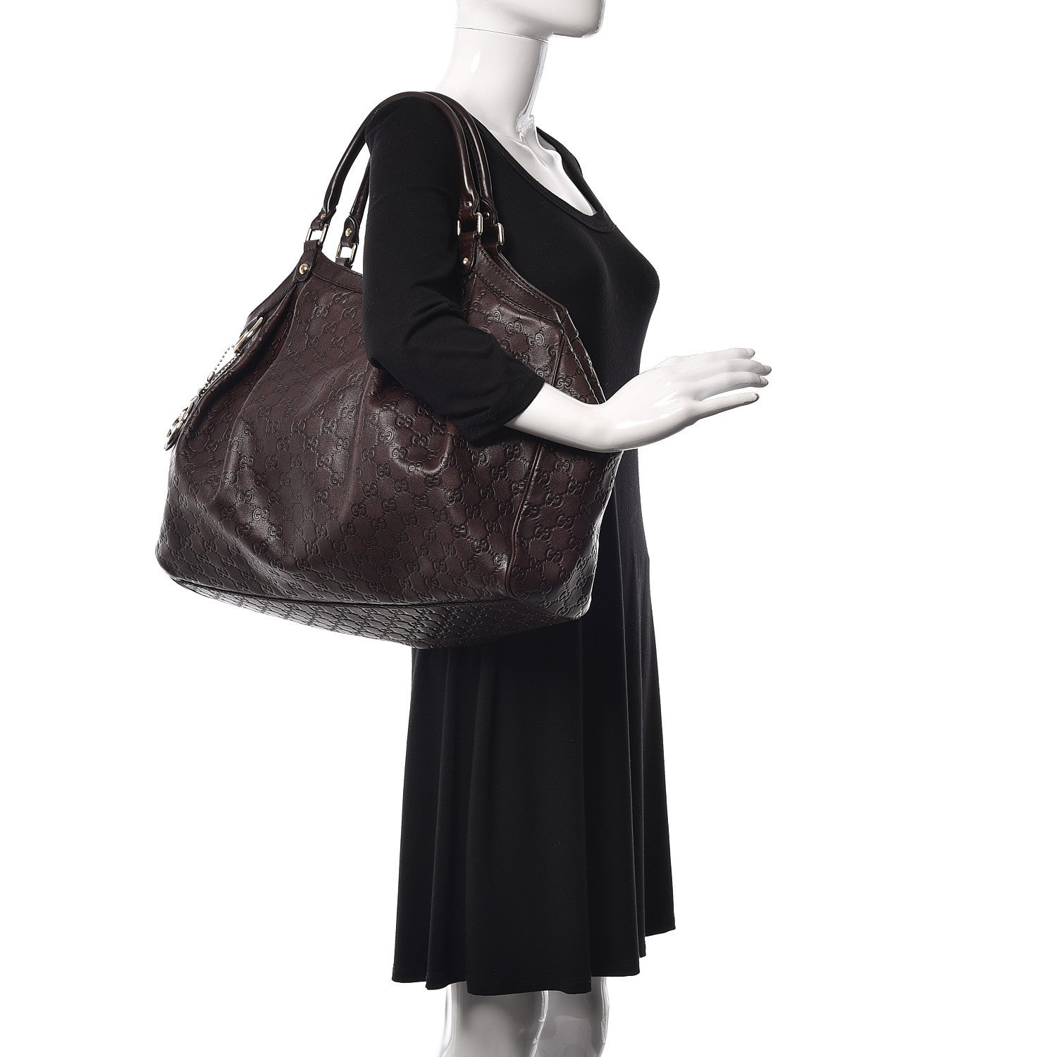 Gucci Guccissima Signature Large Sukey Tote Chocolate 2 of 11