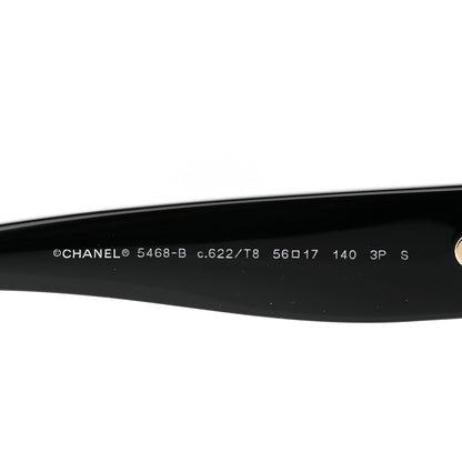 Chanel Acetate Oval CC Sunglasses 5468-B Black 5 of 10