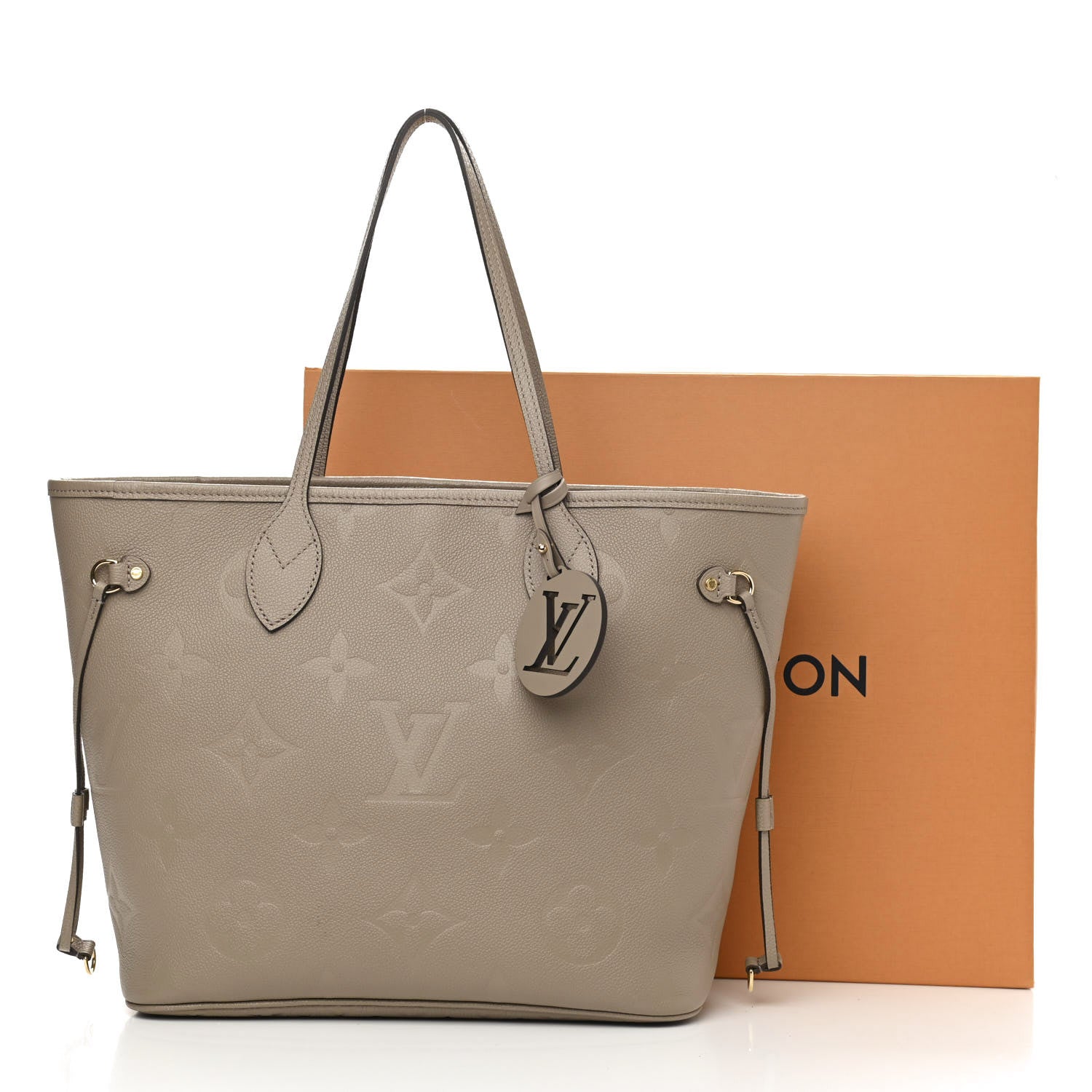 Louis Vuitton Empreinte Monogram Giant Neverfull MM Tourterelle 10 of 10