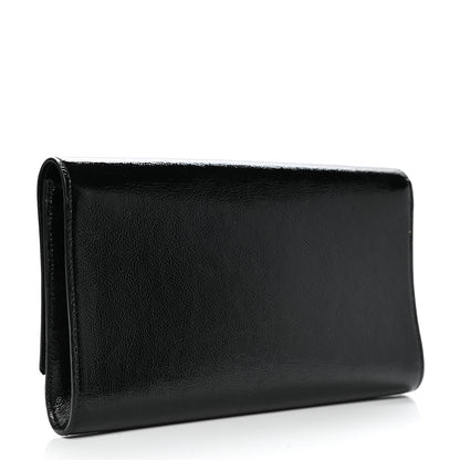 Saint Laurent Textured Patent Monogram Small Belle De Jour Clutch Black 3 of 7