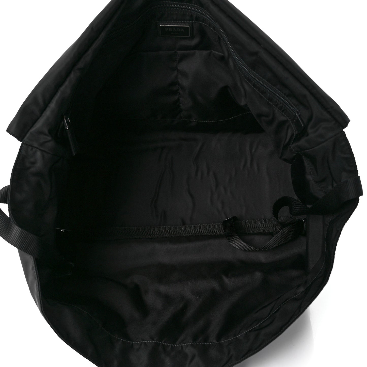 Tessuto Nylon Saffiano Racing Logo Messenger Bag Black