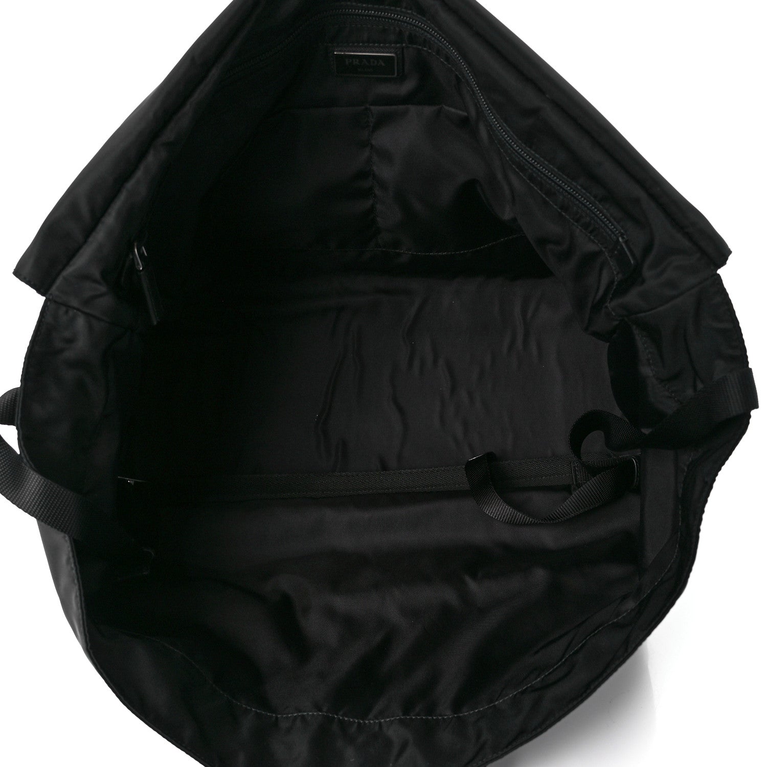 Prada Tessuto Nylon Saffiano Racing Logo Messenger Bag Black 5 of 13
