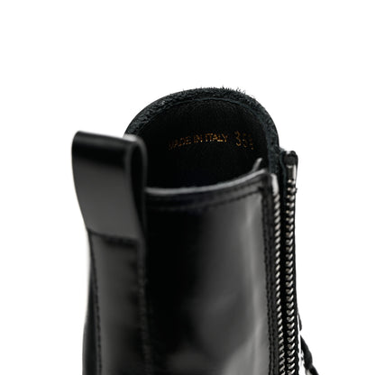 Prada Spazzolato Chocolate 50mm Combat Boots 35.5 Black 7 of 9