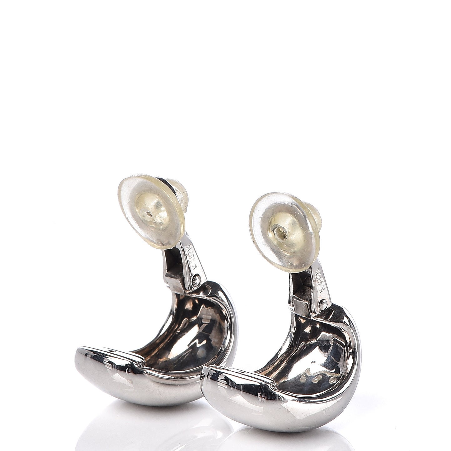 18K White Gold Nouvelle Vague Clip-On Earrings