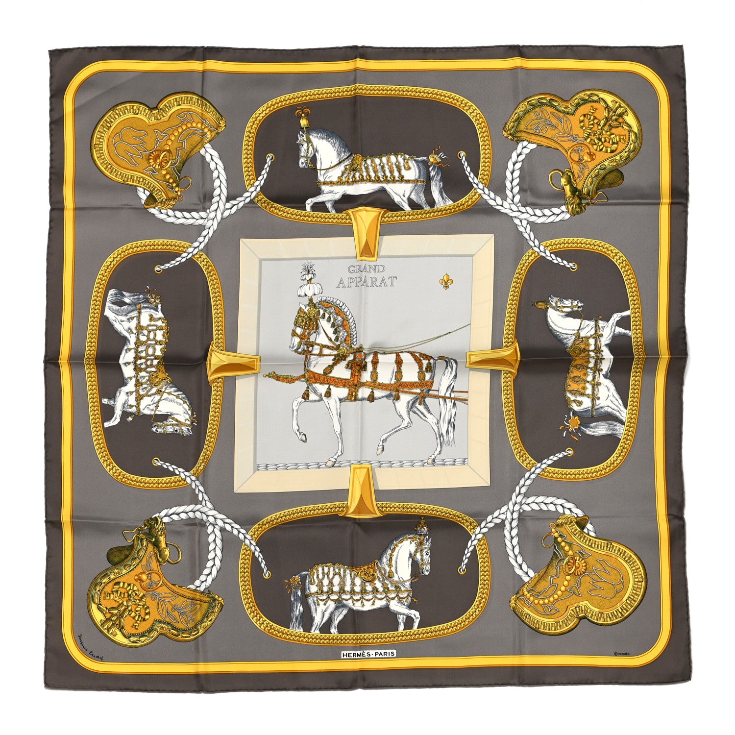 Hermes Silk Grand Apparat Scarf 90 1 of 6