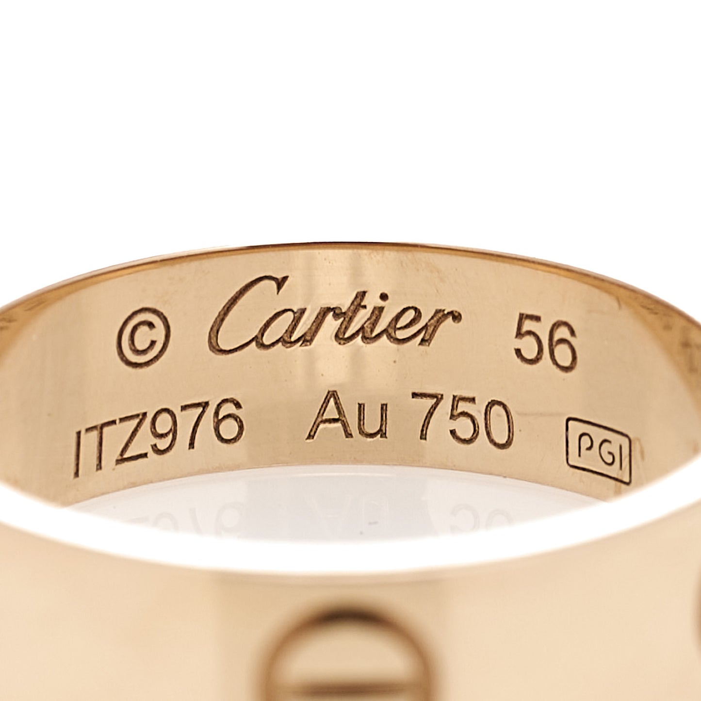 18K Pink Gold 5.5mm LOVE Ring 56 7.5