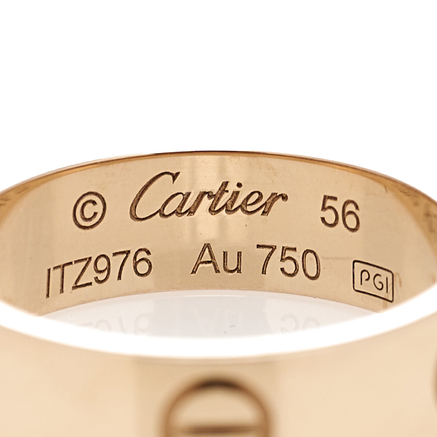 Cartier 18K Pink Gold 5.5mm LOVE Ring 56 7.5 4 of 5