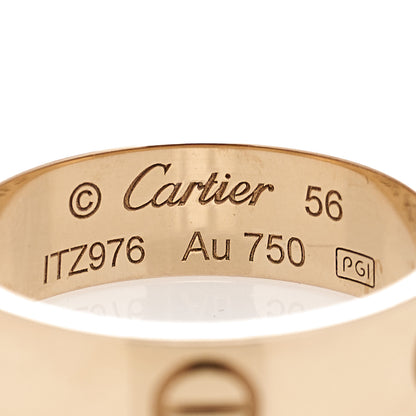 Cartier 18K Pink Gold 5.5mm LOVE Ring 56 7.5 4 of 5