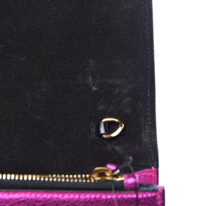 Saint Laurent Metallic Calfskin Classic Monogram Kate Tassel Chain Walle Fuchsia 11 of 14