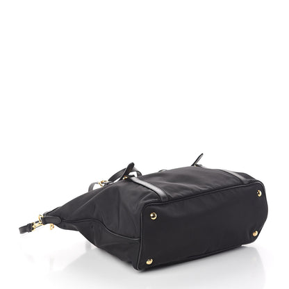 Prada Tessuto Nylon Saffiano Tote Black 4 of 9