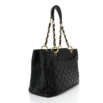 Chanel Caviar Quilted Grand Shopping Tote GST Black 3 of 11