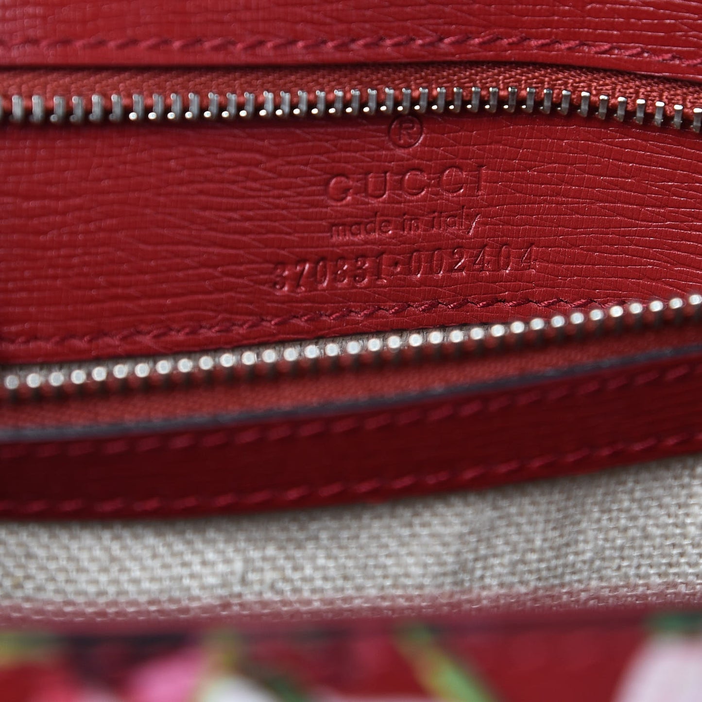 Shangai Calfskin Blooms Print Small Bamboo Daily Top Handle Bag Romantic Cerise Multicolor