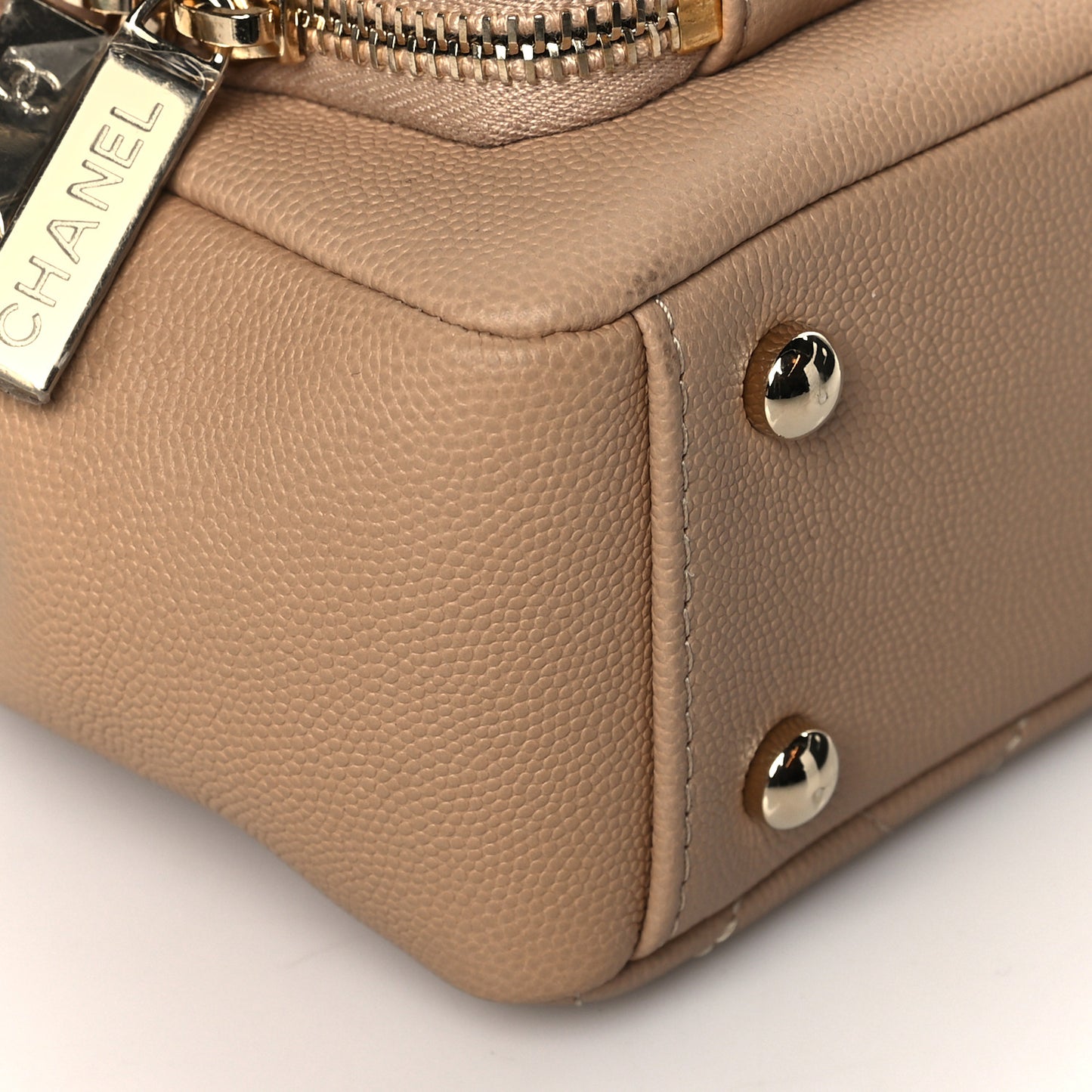 Caviar Quilted Small Business Affinity Flap Beige