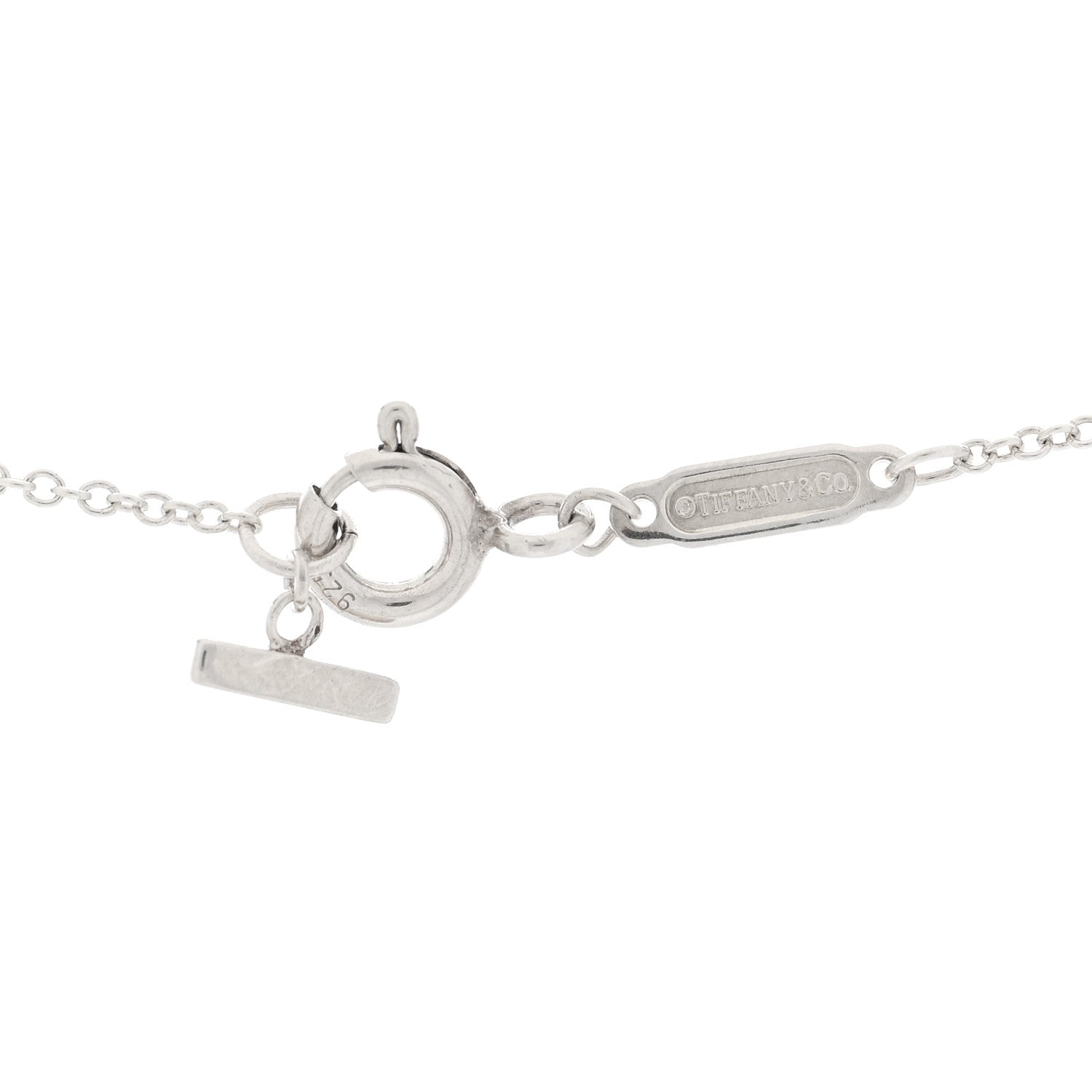 Tiffany Sterling Silver Small T Smile Pendant Necklace 3 of 3