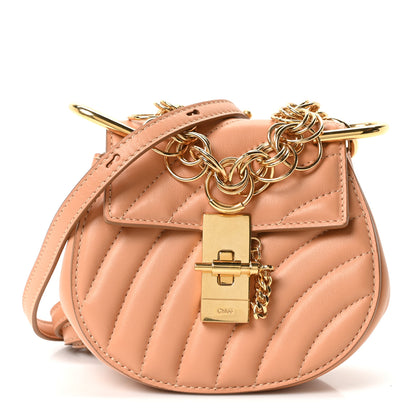 Chloe Calfskin Quilted Nano Drew Bijou Shoulder Bag Blushy Pink 1 of 9
