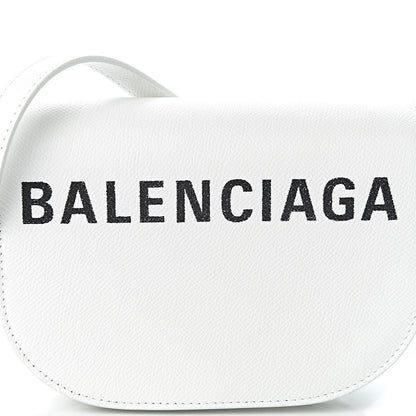 Balenciaga Grained Calfskin Logo Print Ville Day Bag XS White 9 of 9