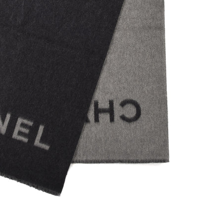 Chanel Cashmere CC Fringe Stole Black 3 of 4