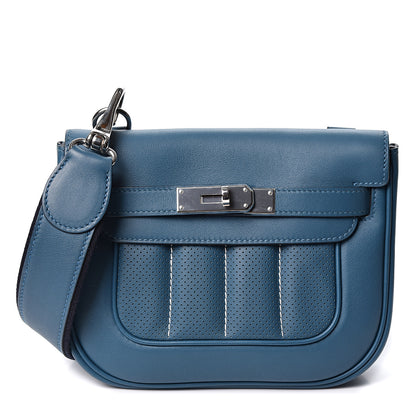 Hermes Veau Swift Mini Sac Berline Bleu Thalassa 1 of 9