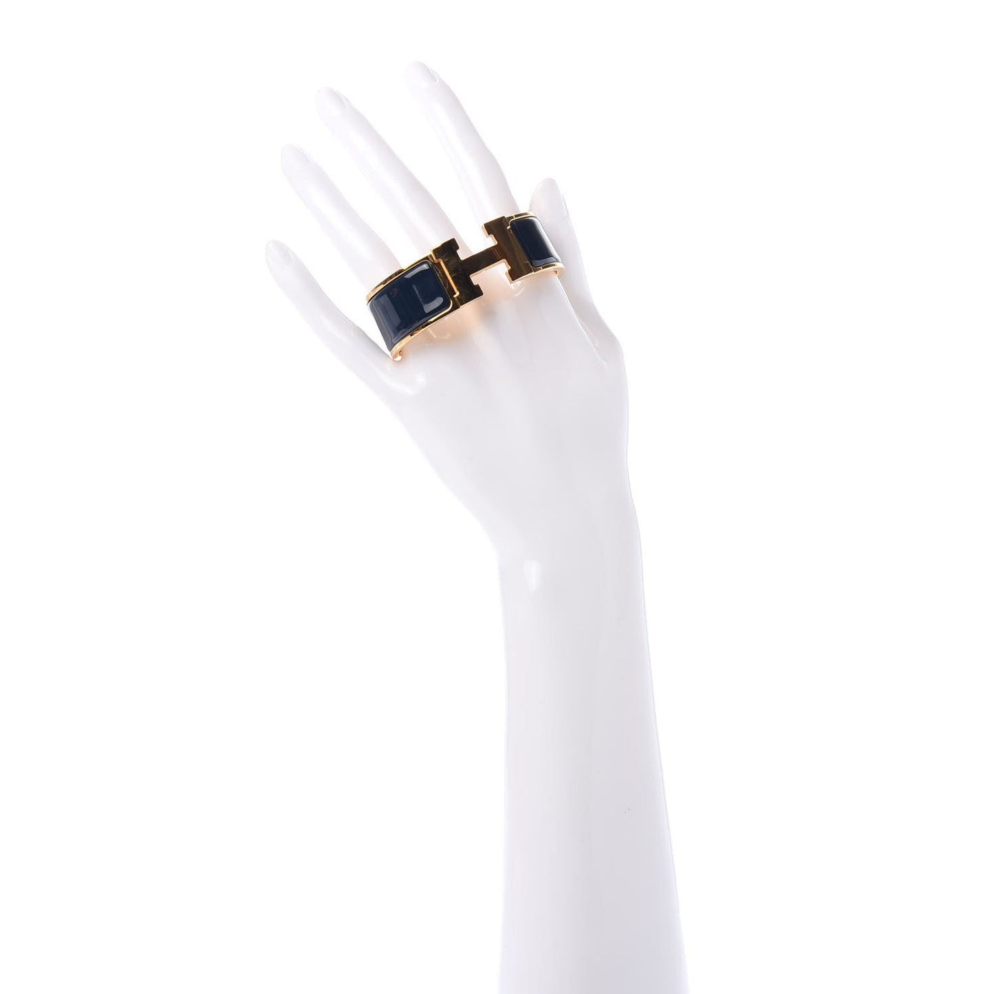 Enamel Wide Clic Clac H Bracelet PM Bleu Nuit