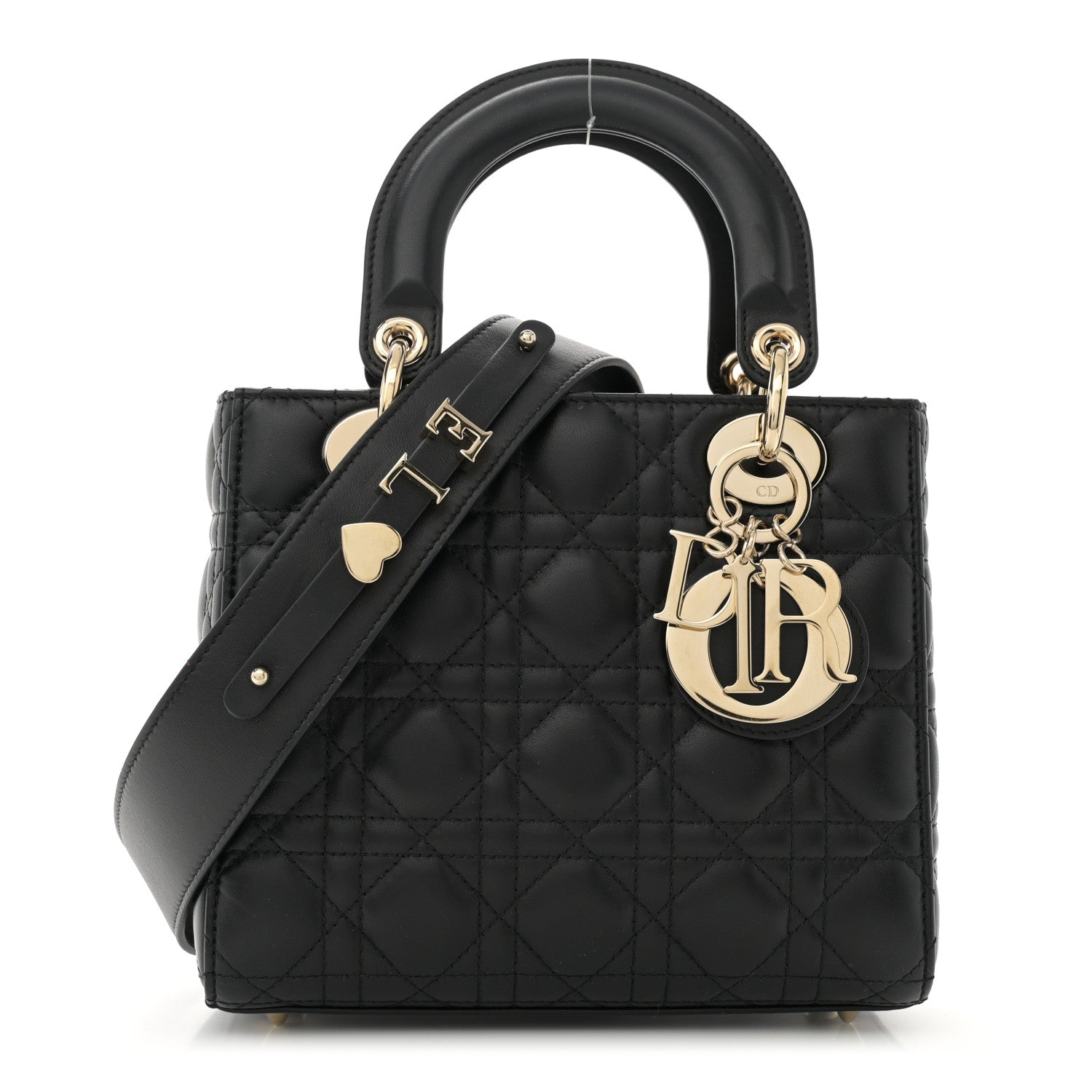 Christian Dior Lambskin Cannage Small My ABCDior Lady Dior Black 1 of 12