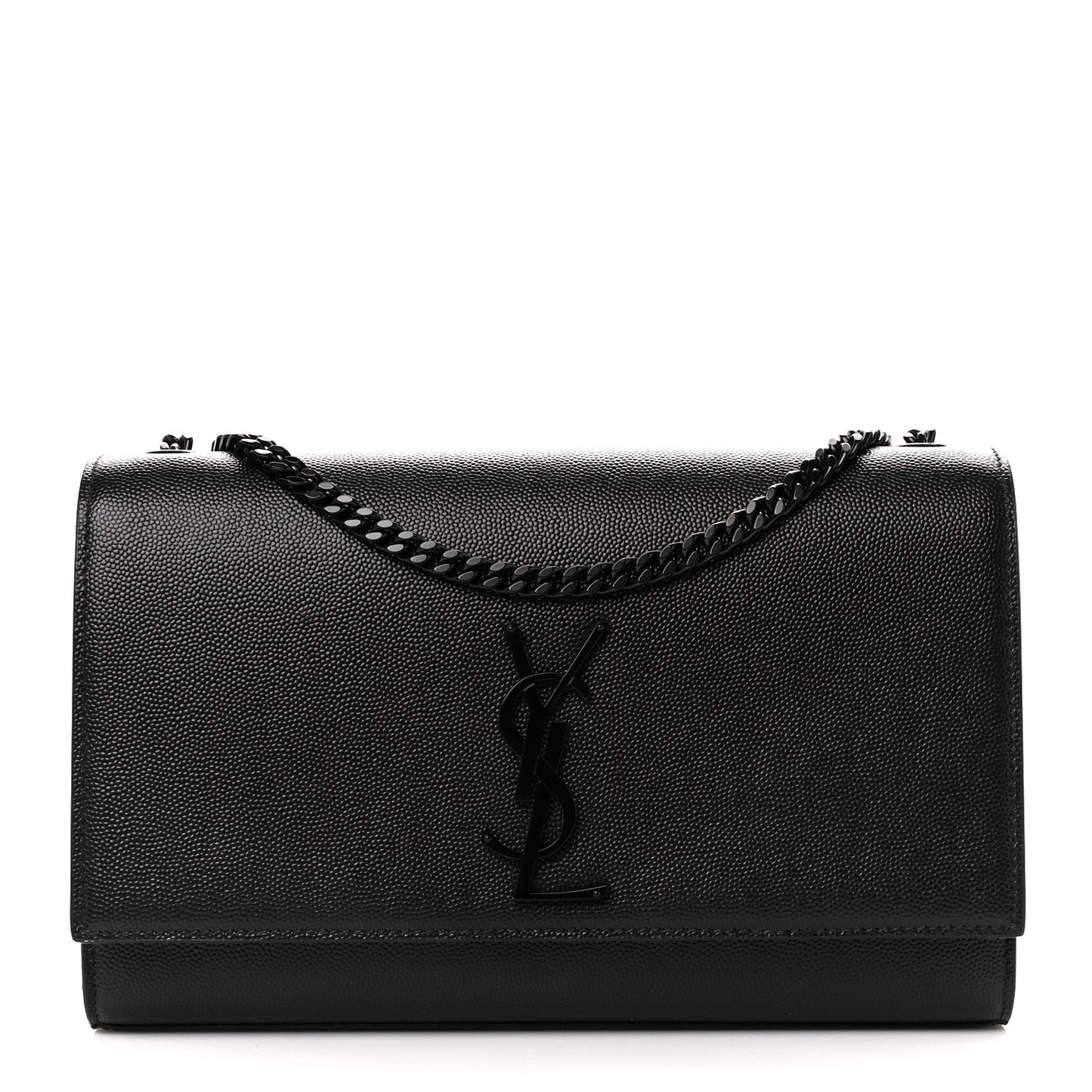 Grain De Poudre Medium Classic Monogram Monochrome Kate Satchel Black