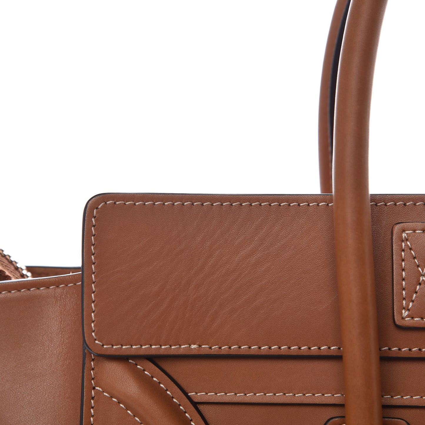 Natural Calfskin Micro Luggage Tan