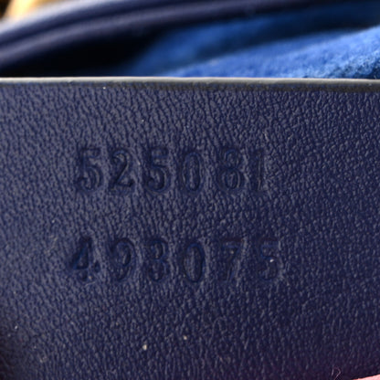 Gucci Velvet Matelasse GG Marmont Bucket Bag Cobalt Blue 7 of 10