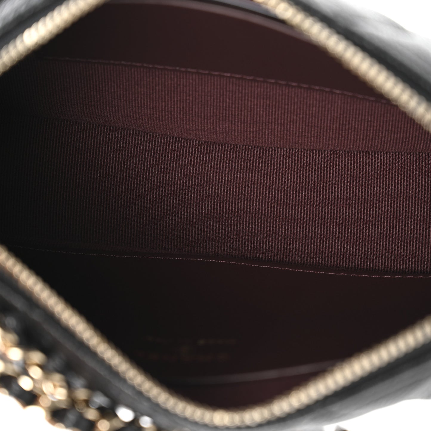 Caviar Quilted Purse With Chain Black