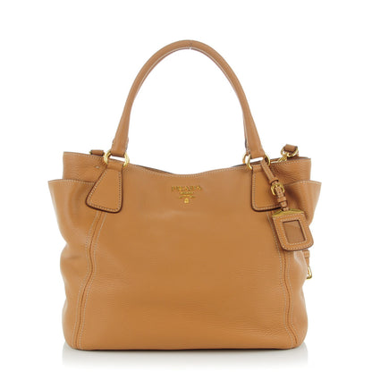 Prada Vitello Daino Side Pocket Tote Naturale 1 of 8