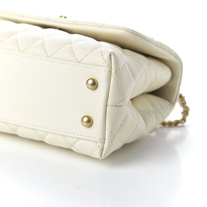 Chanel Caviar Lizard Quilted Mini Coco Handle Flap White 7 of 10